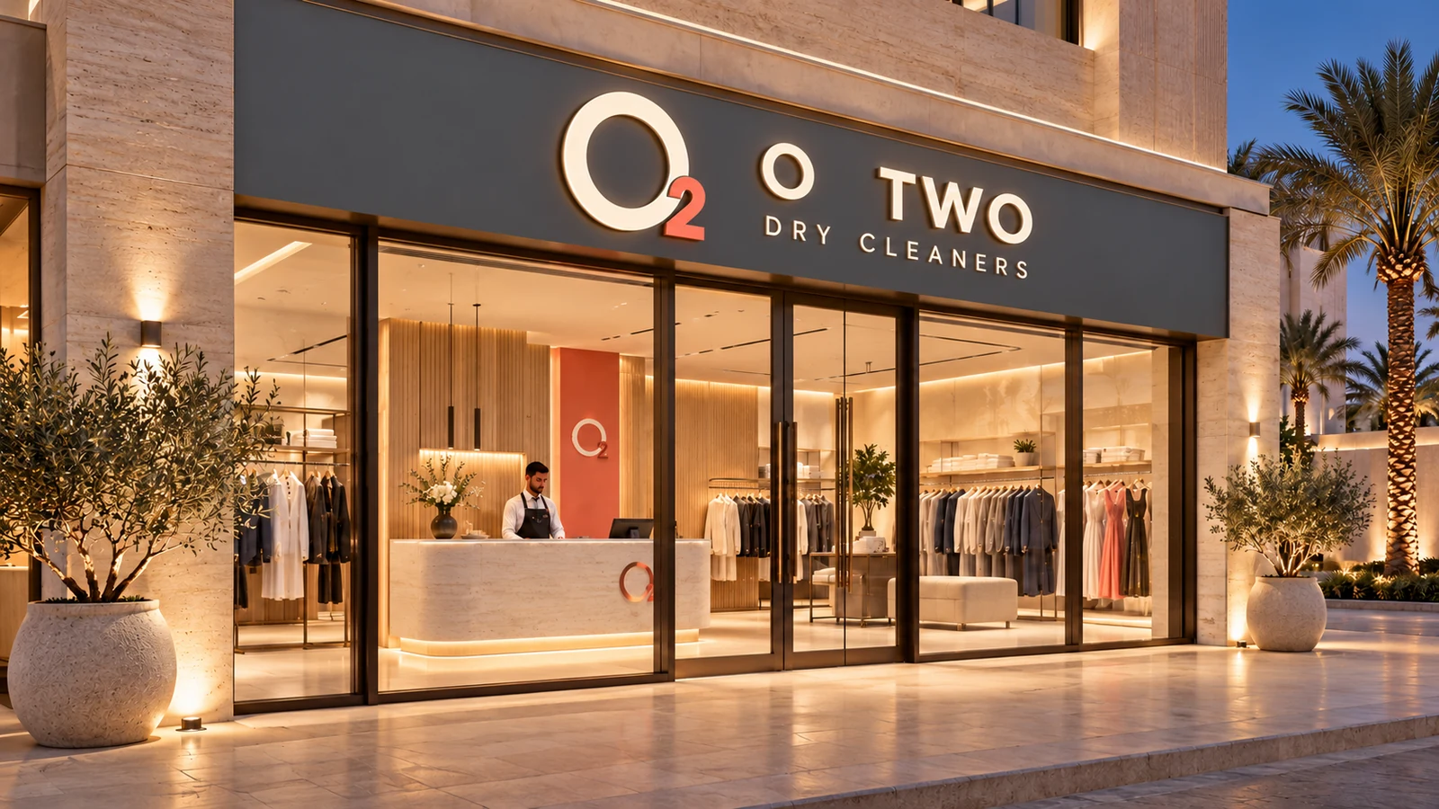 O2 Dry Cleaners storefront — supplied image